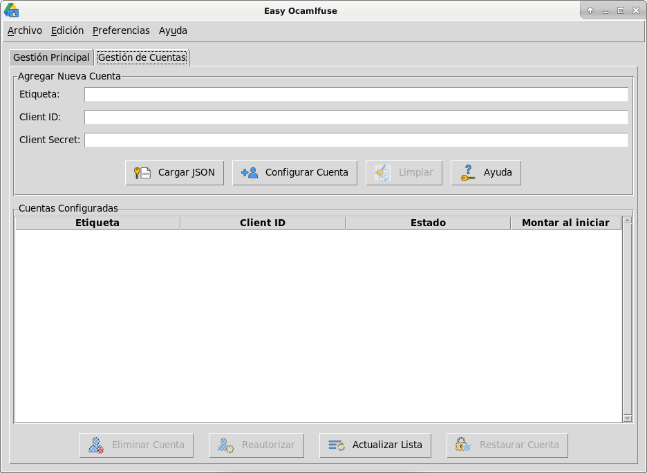 Administración de Cuentas